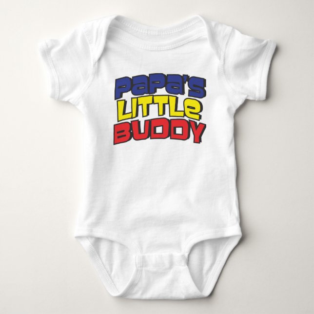 DER KLEINE FREUND DES PAPAS BABY STRAMPLER (Vorderseite)