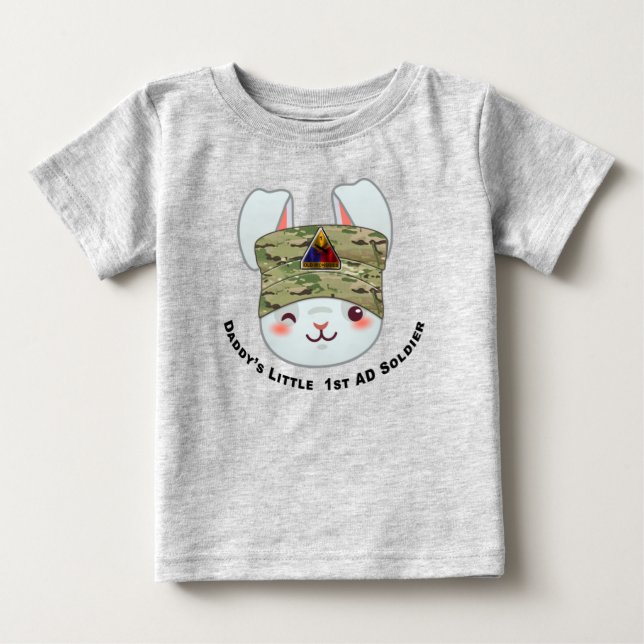 "Der kleine gepanzerte Offizier des Daddy" Baby T-shirt (Vorderseite)