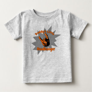 Der kleine Headbanger des Vatis Baby T-shirt