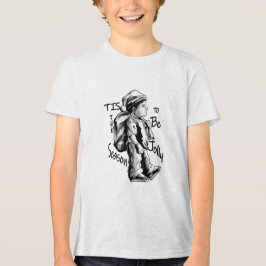 "Der kleine Helfer des Weihnachtsmannes in Aktion" Tri-Blend Shirt