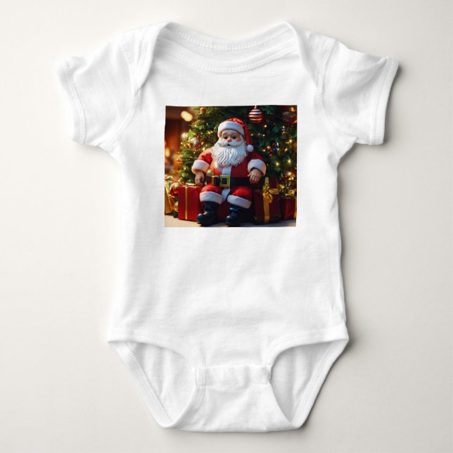 "Der kleine Helfer des Weihnachtsmanns: Adorable,  Baby Strampler (Vorderseite)