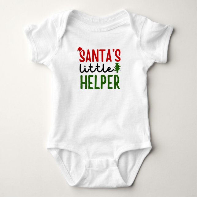 Der kleine Helfer des Weihnachtsmanns Baby Strampler (Vorderseite)