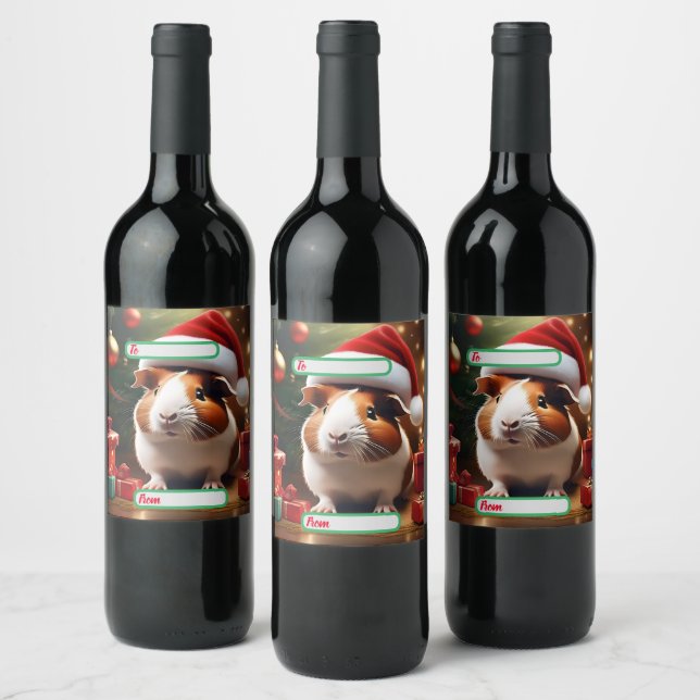 "Der kleine Helfer des Weihnachtsmanns: Das Weihna Weinetikett (Flaschen)