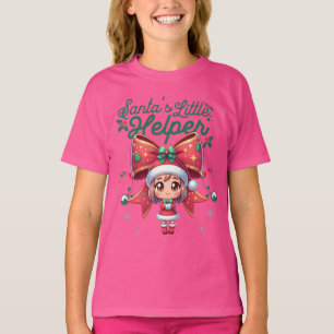 Der kleine Helfer des Weihnachtsmanns mit festlich T-Shirt
