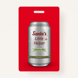 Der kleine Helferbier des Weihnachtsmanns kann sic Ausweis