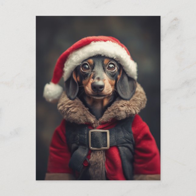 Der kleine Helferhund des Weihnachtsmanns Postkarte (Vorderseite)