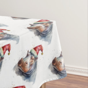 Der kleine Hippo des Weihnachtsmanns Tischdecke