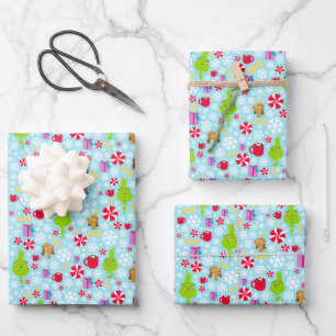 Der kleine Knackpunkt Blue Snowflake Weihnachtsf Geschenkpapier Set