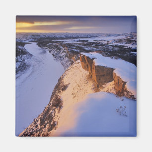 Der kleine Missouri im Winter Magnet