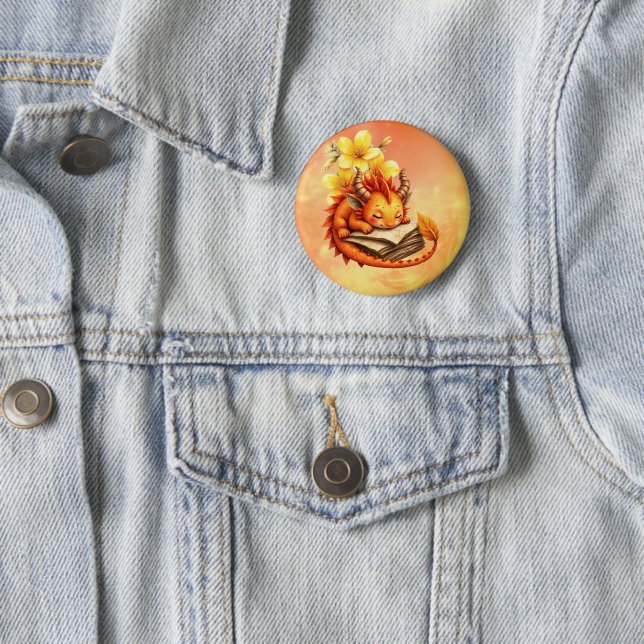 Der kleine mystische Drache.  Button (Beispiel)