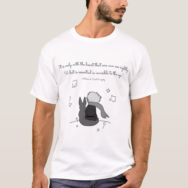 Der kleine Prinz (schwarz und T-Shirt (Vorderseite)