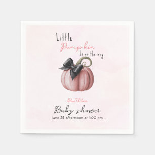 Der kleine rosa Kürbisbogen ist unterwegs Serviette