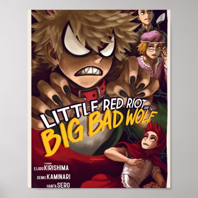 Der kleine rote Riot und der große Bad Wolf Poster (Vorne)