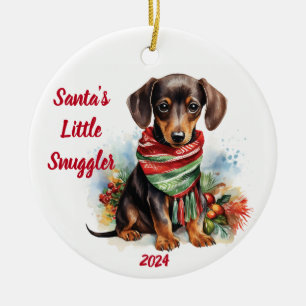 Der kleine Schneckenhaus des Weihnachtsmanns: Aqua Keramik Ornament