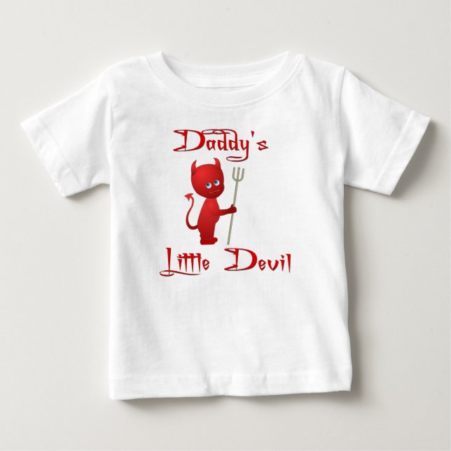 Der kleine Teufel des Vatis - mit Flügeln Baby T-shirt (Vorderseite)