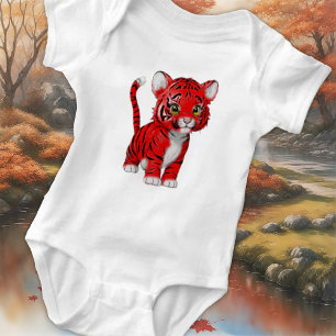 Der kleine Tiger, rot Baby Strampler