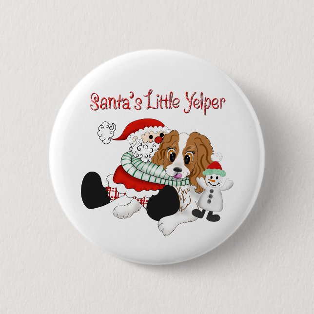 Der Kleine Yelper Cavalier King Button (Vorderseite)