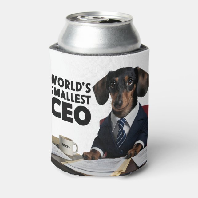 Der kleinste CEO der Welt, niedliche lustige Dacke Dosenkühler (Kanne Rückseite)