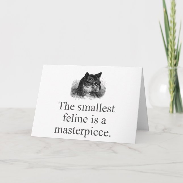 Der kleinste Felsen ist ein Meisterwerk Karte (Vorderseite)
