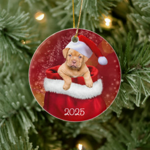Der kleinste Helfer des Weihnachtsmannes Keramik Ornament