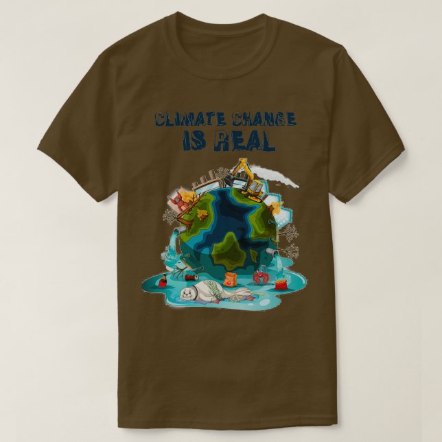 Der Klimawandel ist ein echtes Shirt des Klimawand (Design vorne)