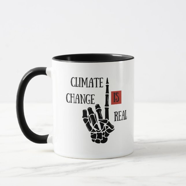 Der Klimawandel ist ein echtes Umweltbewusstsein Tasse (Links)