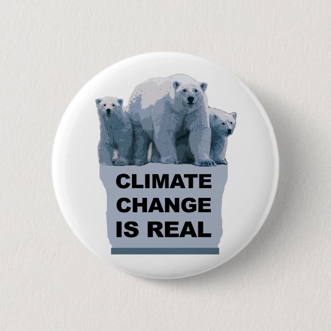 DER KLIMAWANDEL IST WIRKLICH BUTTON (Vorderseite)