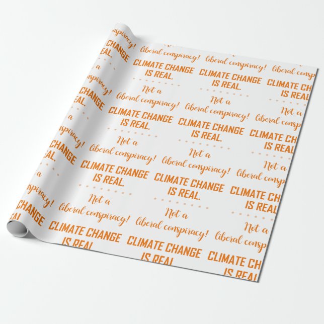DER KLIMAWANDEL IST WIRKLICH! GESCHENKPAPIER (Ungerollt)