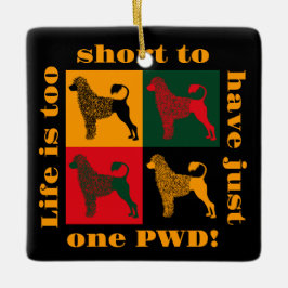 Der kluge portugiesische Wasserhund Keramikornament