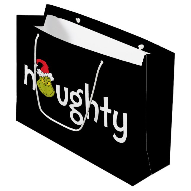 Der Knackpunkt ist schmutzig Große Geschenktüte (Vorderseite Schrägansicht)