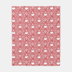 Der Knackpunkt Red Damask Muster Fleecedecke