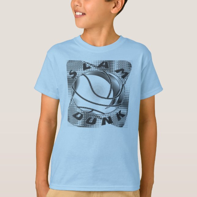 DER KNALL DES KINDES TAUCHT BASKETBALL-T - SHIRT (Vorderseite)