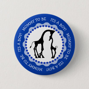 Der Knopf für eine Babygiraffe Button