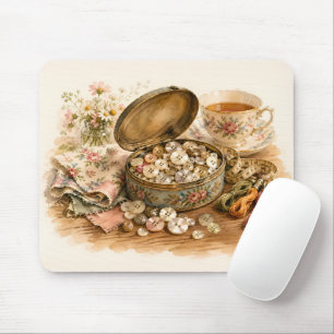 Der Knopf-Tin Mousepad
