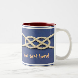 Der Knoten der Matrosen - Kreuzknoten Zweifarbige Tasse