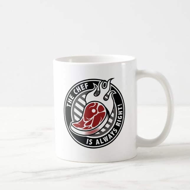 Der Koch hat immer recht Kaffeetasse (Rechts)