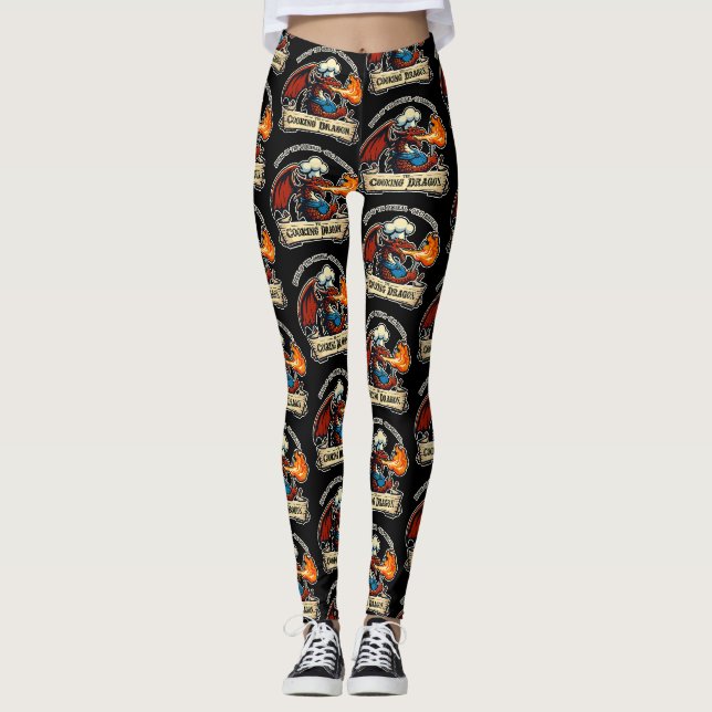 Der kochende Drache Leggings (Vorderseite)