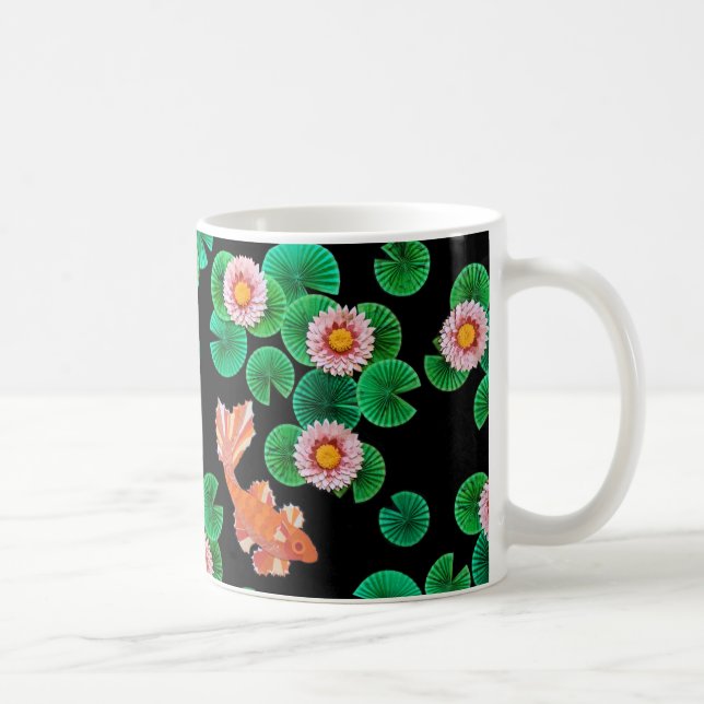 Der Koi-Papierteich Kaffeetasse (Rechts)
