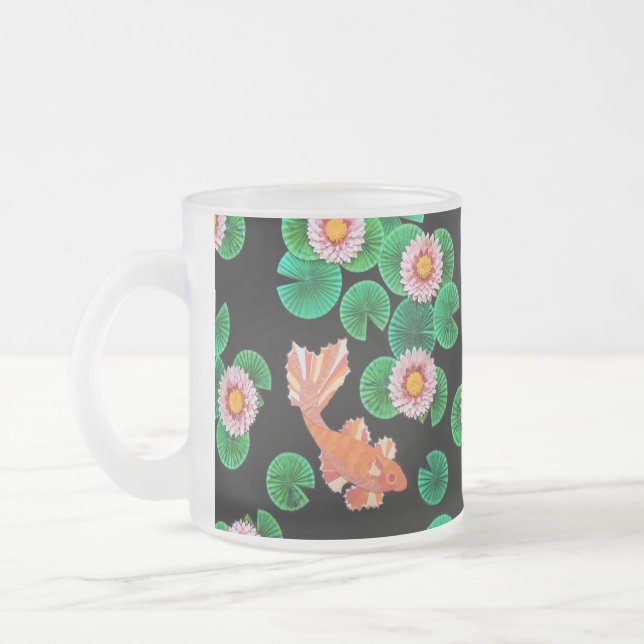Der Koi-Papierteich Mattglastasse (Links)