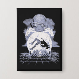 Der Kollaps - Techno-Dystopian Streetwear Design Button