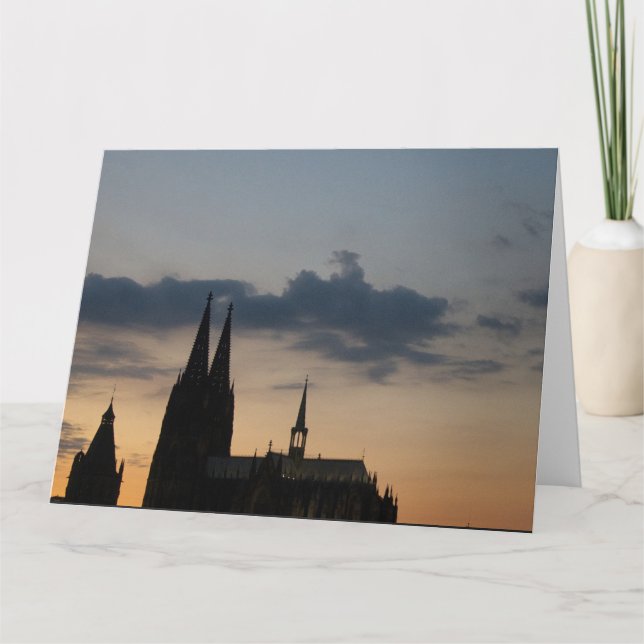 Der Kölner Dom und der vom alten Rathaus Karte (Vorderseite)
