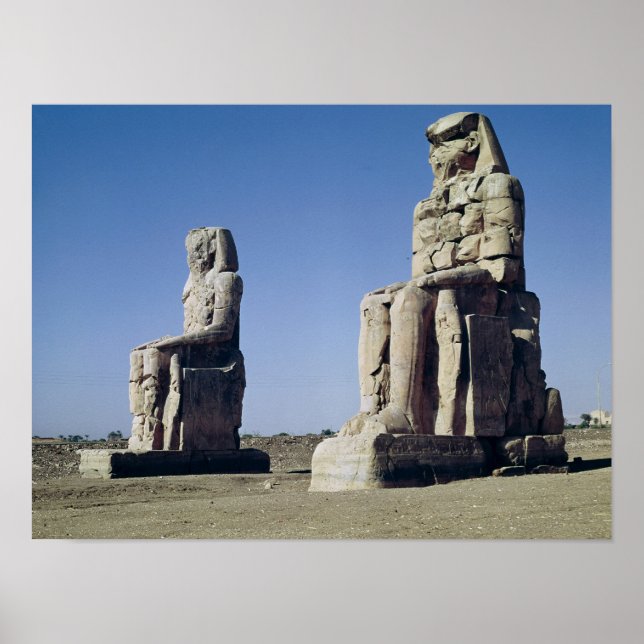 Der Kolossi von Memnon, Statuen von Amenhotep Poster (Vorne)