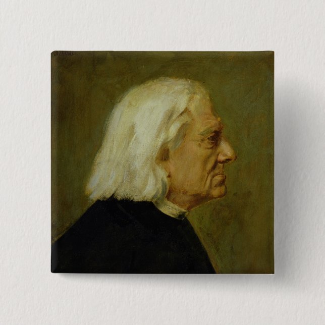 Der Komponist Franz Liszt, 1884 Button (Vorderseite)