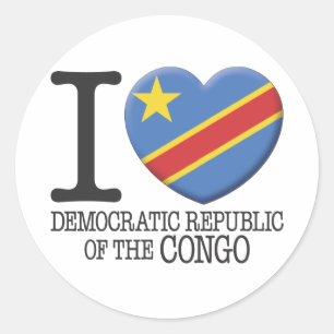 Der Kongo, demokratische Republik von Runder Aufkleber