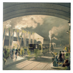 Der König an der neuen Querstation (litho) Fliese