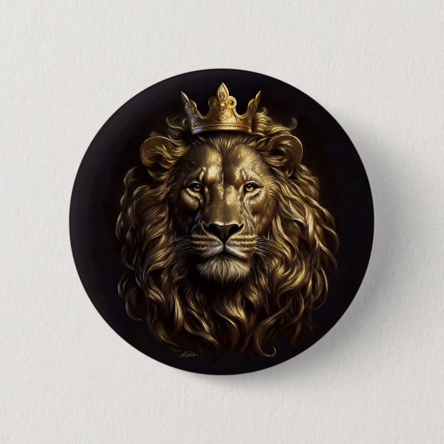Der König! Der nicht so feige Löwe von Oz Button (Vorderseite)
