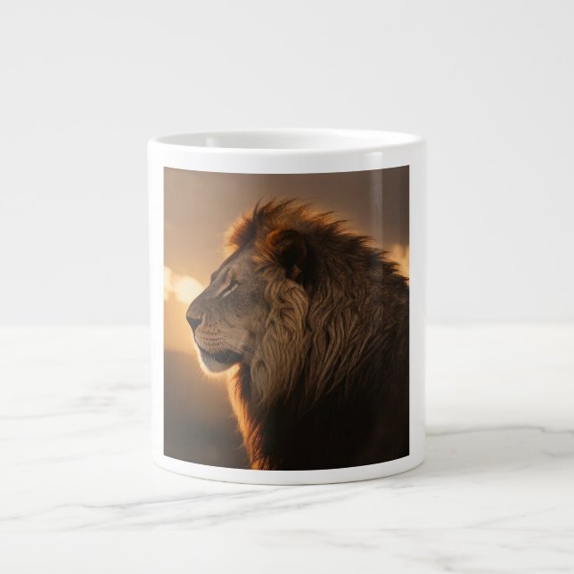 Der König der Tasse: Der Majestic Lion Jumbo Jumbo-Tasse (Vorderseite)