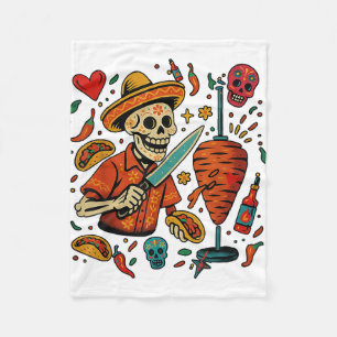 Der König des Trompo Al Pastor Taco Mexikanisch  Fleecedecke