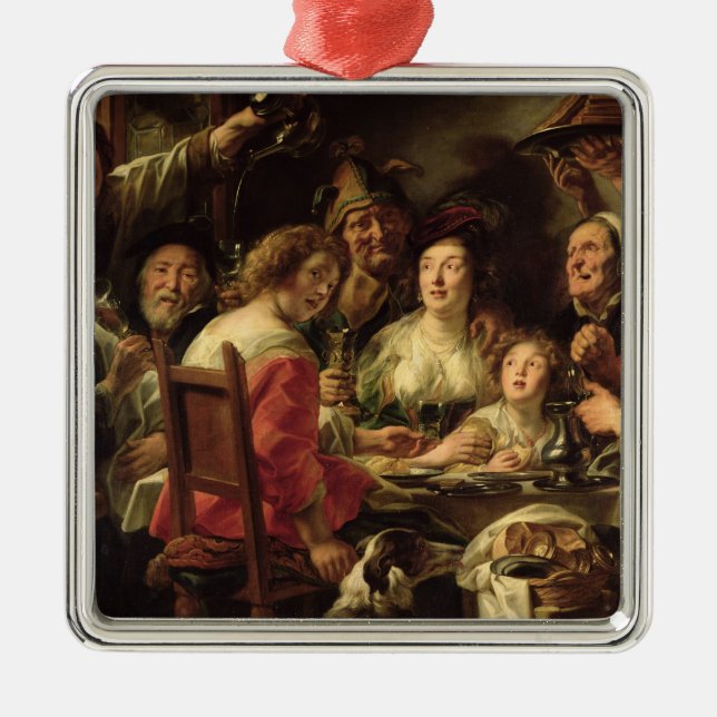 Der König Drinks Silbernes Ornament (Vorne)