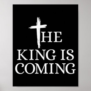 Der König kommt Christus Bibelvers Christentum Poster